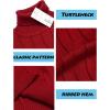 imageCOOFANDY Mens Slim Fit Turtleneck Sweater Long Sleeve Casual Knitted Pullover Sweaters01red