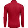 imageCOOFANDY Mens Slim Fit Turtleneck Sweater Long Sleeve Casual Knitted Pullover Sweaters01red