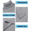 imageCOOFANDY Mens Slim Fit Turtleneck Sweater Long Sleeve Casual Knitted Pullover SweatersGrey