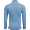 imageCOOFANDY Mens Slim Fit Turtleneck Sweater Long Sleeve Casual Knitted Pullover SweatersLight Blue and White