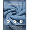 imageCOOFANDY Mens Slim Fit Turtleneck Sweater Long Sleeve Casual Knitted Pullover SweatersLight Blue and White