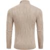 imageCOOFANDY Mens Slim Fit Turtleneck Sweater Long Sleeve Casual Knitted Pullover SweatersLight Khaki