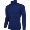 imageCOOFANDY Mens Slim Fit Turtleneck Sweater Long Sleeve Casual Knitted Pullover SweatersNavy Blue