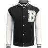 imageCOOFANDY Mens Varsity Jacket Wool Blend Letterman Bomber Jacket Baseball Lightweight JacketAblack