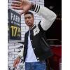 imageCOOFANDY Mens Varsity Jacket Wool Blend Letterman Bomber Jacket Baseball Lightweight JacketAblack