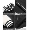 imageCOOFANDY Mens Varsity Jacket Wool Blend Letterman Bomber Jacket Baseball Lightweight JacketAblack