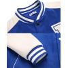 imageCOOFANDY Mens Varsity Jacket Wool Blend Letterman Bomber Jacket Baseball Lightweight JacketBlue