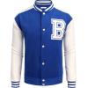imageCOOFANDY Mens Varsity Jacket Wool Blend Letterman Bomber Jacket Baseball Lightweight JacketBlue
