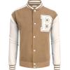 imageCOOFANDY Mens Varsity Jacket Wool Blend Letterman Bomber Jacket Baseball Lightweight JacketKhaki