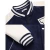 imageCOOFANDY Mens Varsity Jacket Wool Blend Letterman Bomber Jacket Baseball Lightweight JacketNavy Blue