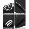 imageCOOFANDY Mens Varsity Jacket Wool Blend Letterman Bomber Jacket Baseball Lightweight JacketPure Black