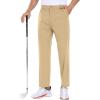 imageCOOFANDY Men Golf Stretch Pant Casual Slim Fit Pant Lightweight Sweatpants with PocketKhaki