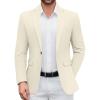 imageCOOFANDY Mens Casual Blazer One Button Sport Coat Lightweight Business Suit JacketBeige