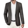 imageCOOFANDY Mens Casual Blazer Slim Fit Sports Coat One Button Business Retro Suit Jackets for Wedding PartyDeep Grey