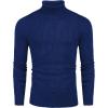 imageCOOFANDY Mens Slim Fit Turtleneck Sweater Long Sleeve Casual Knitted Pullover SweatersNavy Blue