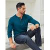 imageCOOFANDY Mens Long Sleeve Henley Shirts Cotton TShirts Casual Pullover Shirt Soft Stretch Basic Tees Fall TopsBlue