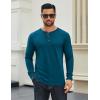 imageCOOFANDY Mens Long Sleeve Henley Shirts Cotton TShirts Casual Pullover Shirt Soft Stretch Basic Tees Fall TopsBlue
