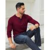 imageCOOFANDY Mens Long Sleeve Henley Shirts Cotton TShirts Casual Pullover Shirt Soft Stretch Basic Tees Fall TopsDark Red