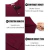 imageCOOFANDY Mens Long Sleeve Henley Shirts Cotton TShirts Casual Pullover Shirt Soft Stretch Basic Tees Fall TopsDark Red
