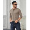 imageCOOFANDY Mens Long Sleeve Henley Shirts Cotton TShirts Casual Pullover Shirt Soft Stretch Basic Tees Fall TopsKhaki