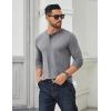 imageCOOFANDY Mens Long Sleeve Henley Shirts Cotton TShirts Casual Pullover Shirt Soft Stretch Basic Tees Fall TopsLight Grey