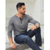 imageCOOFANDY Mens Long Sleeve Henley Shirts Cotton TShirts Casual Pullover Shirt Soft Stretch Basic Tees Fall TopsLight Grey