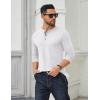 imageCOOFANDY Mens Long Sleeve Henley Shirts Cotton TShirts Casual Pullover Shirt Soft Stretch Basic Tees Fall TopsWhite