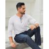 imageCOOFANDY Mens Long Sleeve Henley Shirts Cotton TShirts Casual Pullover Shirt Soft Stretch Basic Tees Fall TopsWhite