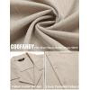 imageCOOFANDY Mens Casual Button Down Shirts Short Sleeve Summer Beach Shirt Cuban Vacation Textured Shirts with PocketKhaki