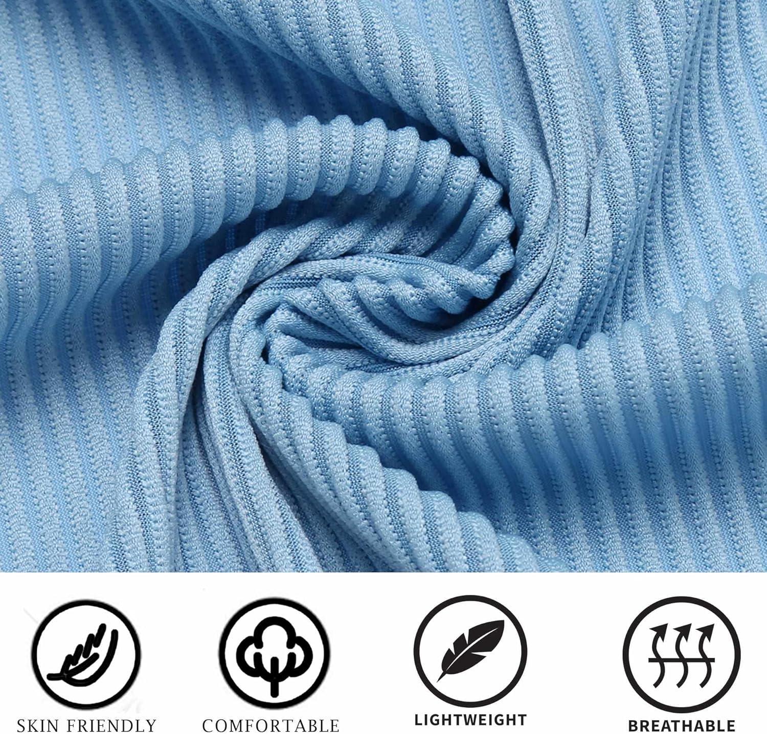 imageCOOFANDY Mens Casual Button Down Shirts Short Sleeve Regular Fit Fashion Camp Beach Shirts TopsBlue