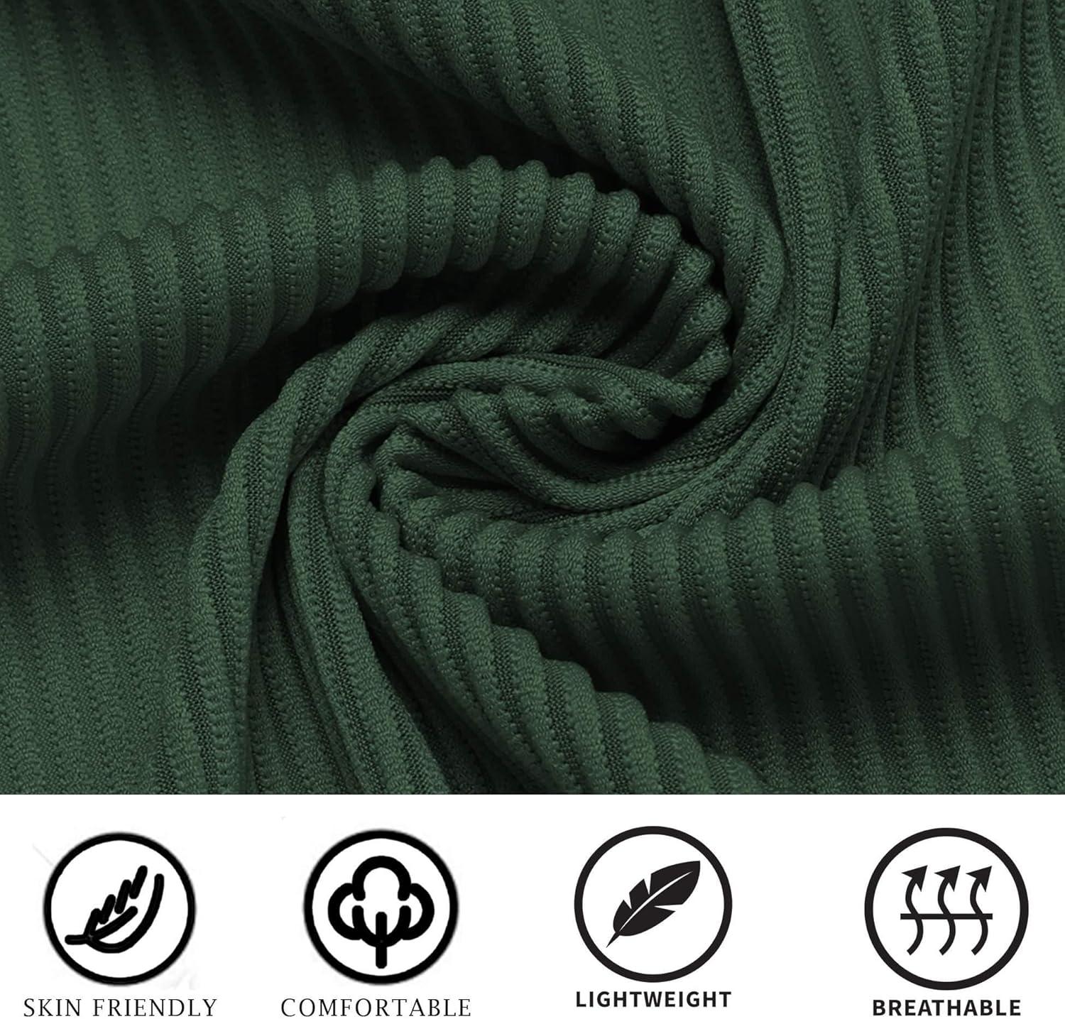 imageCOOFANDY Mens Casual Button Down Shirts Short Sleeve Regular Fit Fashion Camp Beach Shirts TopsDark Green