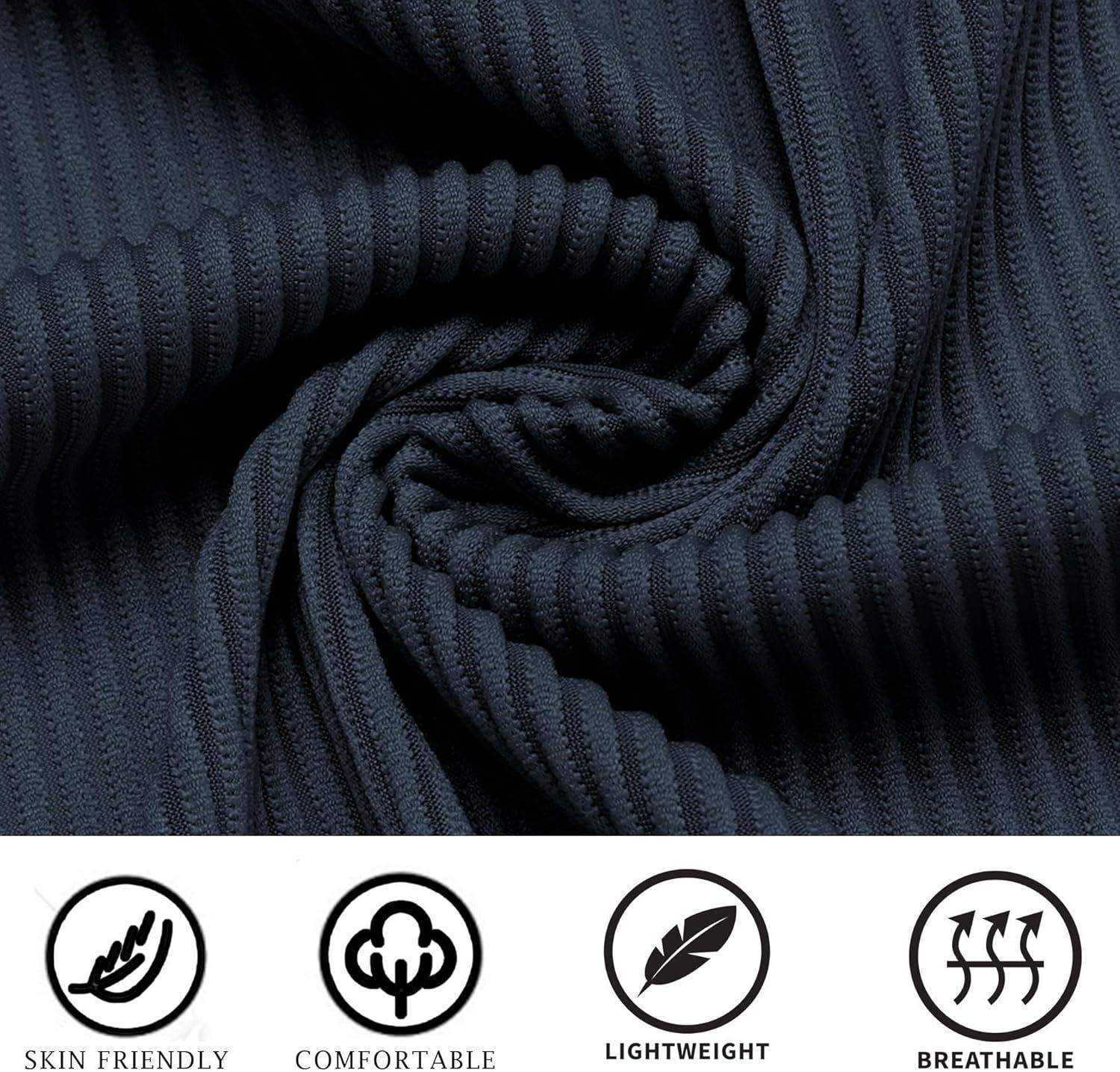 imageCOOFANDY Mens Casual Button Down Shirts Short Sleeve Regular Fit Fashion Camp Beach Shirts TopsNavy Blue