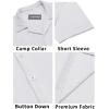imageCOOFANDY Mens Casual Button Down Shirts Short Sleeve Regular Fit Fashion Camp Beach Shirts TopsAll White