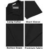 imageCOOFANDY Mens Casual Button Down Shirts Short Sleeve Regular Fit Fashion Camp Beach Shirts TopsBlack
