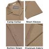 imageCOOFANDY Mens Casual Button Down Shirts Short Sleeve Regular Fit Fashion Camp Beach Shirts TopsBrown