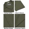 imageCOOFANDY Mens Casual Button Down Shirts Short Sleeve Regular Fit Fashion Camp Beach Shirts TopsGreen