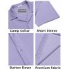 imageCOOFANDY Mens Casual Button Down Shirts Short Sleeve Regular Fit Fashion Camp Beach Shirts TopsLight Purple