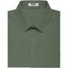 imageCOOFANDY Mens Short Sleeve Dress Shirts Wrinkle Free Regular Fit Dress Shirt Textured Casual Button Down ShirtsArmy Green