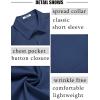 imageCOOFANDY Mens Short Sleeve Dress Shirts Wrinkle Free Regular Fit Dress Shirt Textured Casual Button Down ShirtsDeep Blue