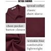 imageCOOFANDY Mens Short Sleeve Dress Shirts Wrinkle Free Regular Fit Dress Shirt Textured Casual Button Down ShirtsWine Red