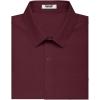 imageCOOFANDY Mens Short Sleeve Dress Shirts Wrinkle Free Regular Fit Dress Shirt Textured Casual Button Down ShirtsWine Red