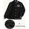 imageCOOFANDY Mens Fashion Varsity Jacket Causal Slim Fit Cotton Letterman Baseball Bomber JacketsBlack Jgr