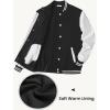 imageCOOFANDY Mens Fashion Varsity Jacket Causal Slim Fit Cotton Letterman Baseball Bomber JacketsBlackwhite Sleeve