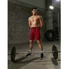 imageCOOFANDY Mens Gym ShortsDark GreyWine Red