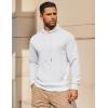 imageCOOFANDY Mens Hoodie Long Sleeve Casual Pullover Hooded Sweatshirt Fashion Drawstring Hoodies with PocketWhite