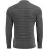 imageCOOFANDY Mens Knit Polo Shirts Long Sleeve Casual Polo Sweaters Shirt Waffle Textured Collared SweaterGray Textured Stripes1