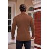 imageCOOFANDY Mens Slim Fit Mock Turtleneck Pullover Sweater Casual Basic Knitted Thermal SweatersBrown1