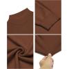 imageCOOFANDY Mens Slim Fit Mock Turtleneck Pullover Sweater Casual Basic Knitted Thermal SweatersBrown1