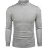 imageCOOFANDY Mens Slim Fit Mock Turtleneck Pullover Sweater Casual Basic Knitted Thermal SweatersLight Grey
