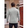 imageCOOFANDY Mens Slim Fit Mock Turtleneck Pullover Sweater Casual Basic Knitted Thermal SweatersLight Grey